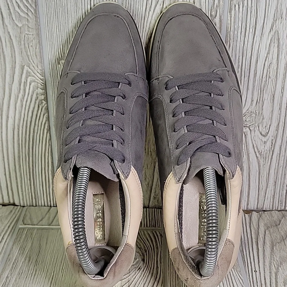 Louise et Cie Berlena Grey Leather Lace Up Sneakers Womens Size 7.5 - Picture 6 of 13